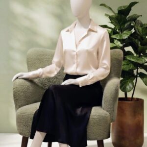 Cream & Noir Silk
